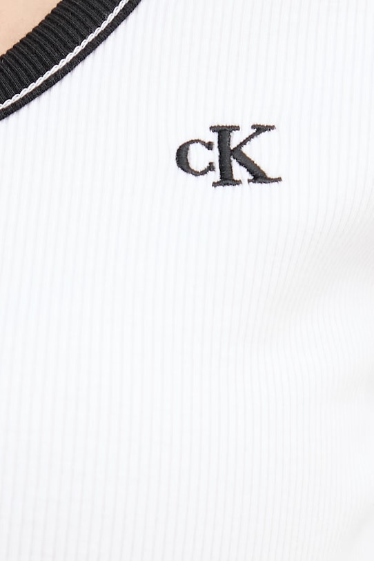 Calvin Klein Jeans tričko dámské bavlněné s elastanem LV047F247G béžová