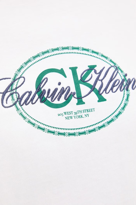 Calvin Klein Jeans T-shirt damski bawełniany LV047F811G beżowy