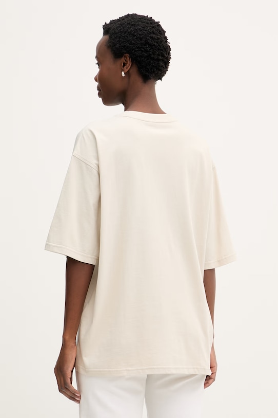 Ρούχα Calvin Klein Jeans T-shirt γυναικείο βαμβακερό LV047F812G μπεζ