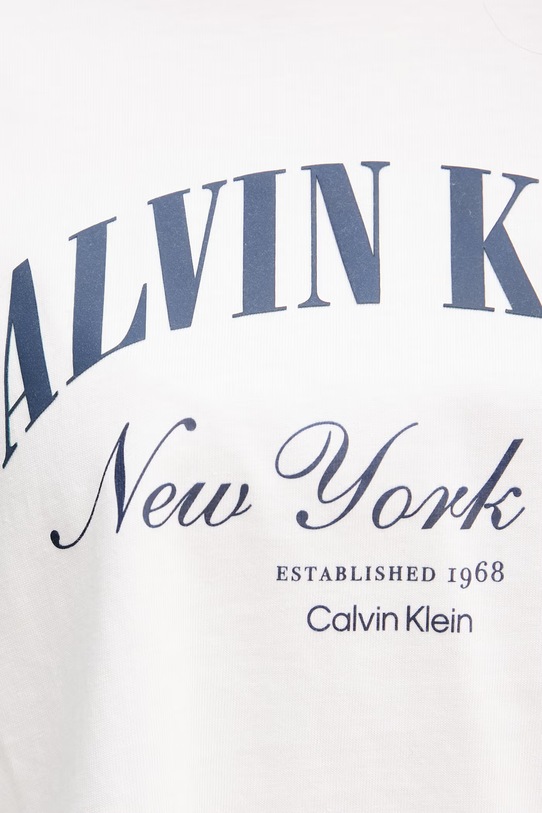 Calvin Klein Jeans T-shirt damski bawełniany LV047F813G beżowy