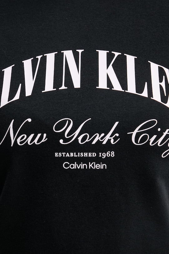 Calvin Klein Jeans kratka majica ženska bombažna z elastanom LV047F815G črna