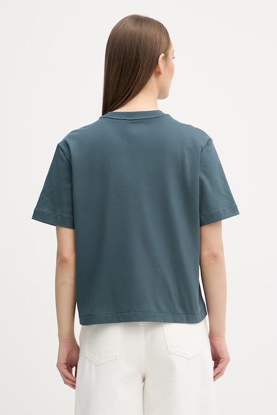 Oblečení Calvin Klein Jeans tričko dámské bavlněné LV047F820G tyrkysová