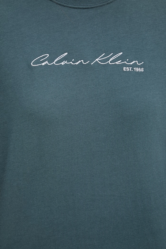 Calvin Klein Jeans tričko dámské bavlněné LV047F820G tyrkysová