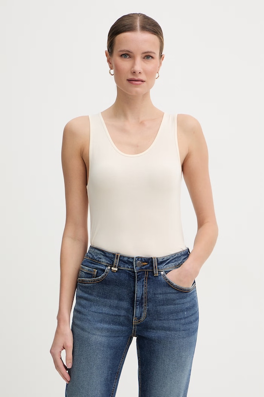 United Colors of Benetton Топ дамски бежов 3OVL1H00C.