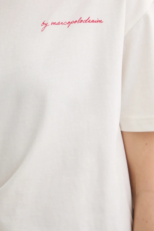Marc O'Polo t-shirt bawełniany 5000008111 beżowy