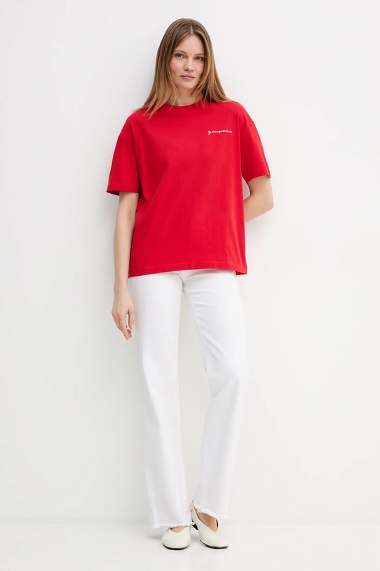 Marc O'Polo t-shirt bawełniany 5000008111 czerwony SS26