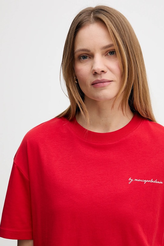 Marc O'Polo t-shirt bawełniany czerwony 5000008111