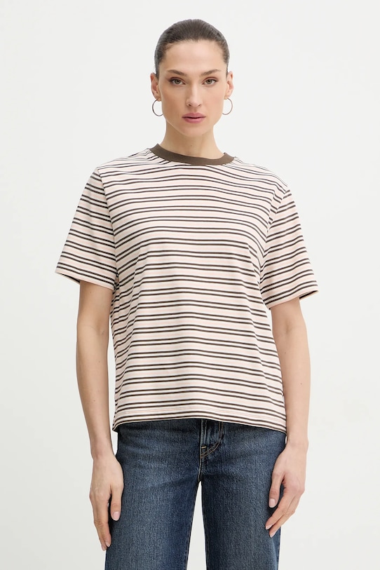 Marc O'Polo t-shirt bawełniany wzorzyste różowy 5000008113