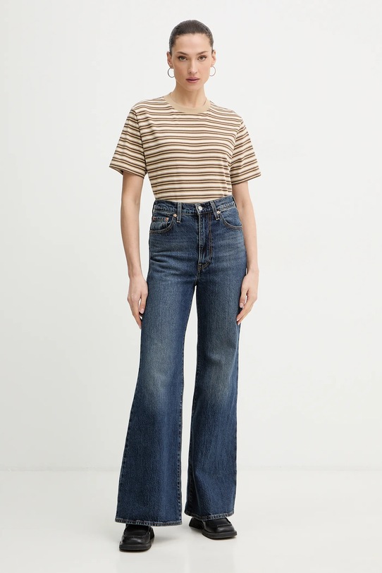 Marc O'Polo t-shirt bawełniany 5000008113 beżowy SS26