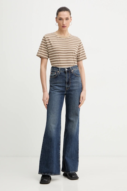 Marc O'Polo t-shirt bawełniany 5000008113 beżowy SS26