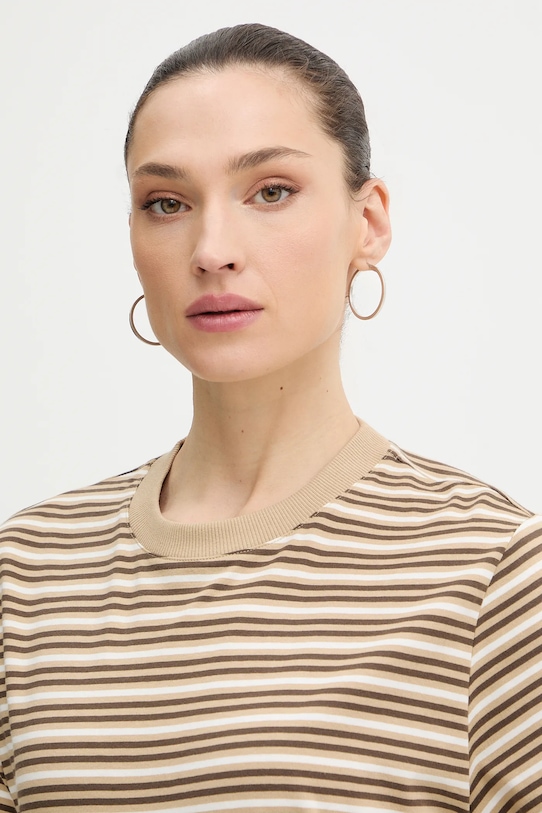 Marc O'Polo t-shirt bawełniany beżowy 5000008113