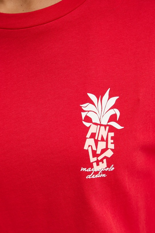 Marc O'Polo t-shirt bawełniany 5000008180 czerwony