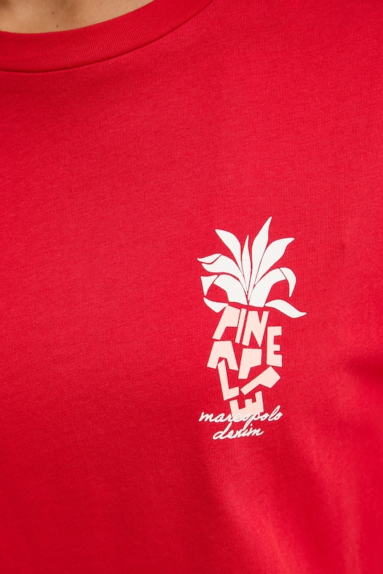 Marc O'Polo t-shirt bawełniany 5000008180 czerwony