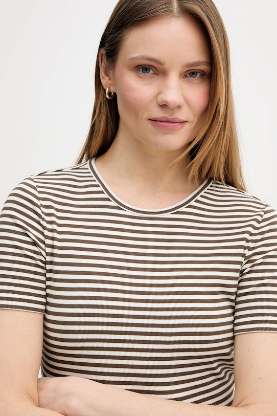 Marc O'Polo t-shirt brązowy 5000008181