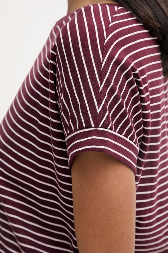 Marc O'Polo T-shirt damski bawełniany 5000008184 bordowy