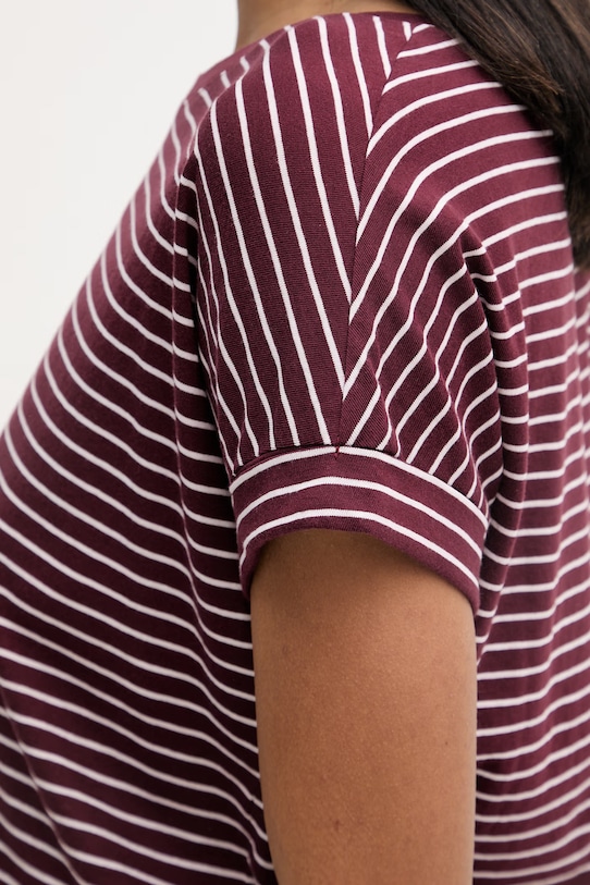 Marc O'Polo T-shirt damski bawełniany 5000008184 bordowy