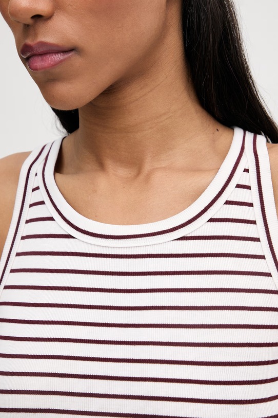 Marc O'Polo top damski bawełniany z elastanem 5000008213 biały