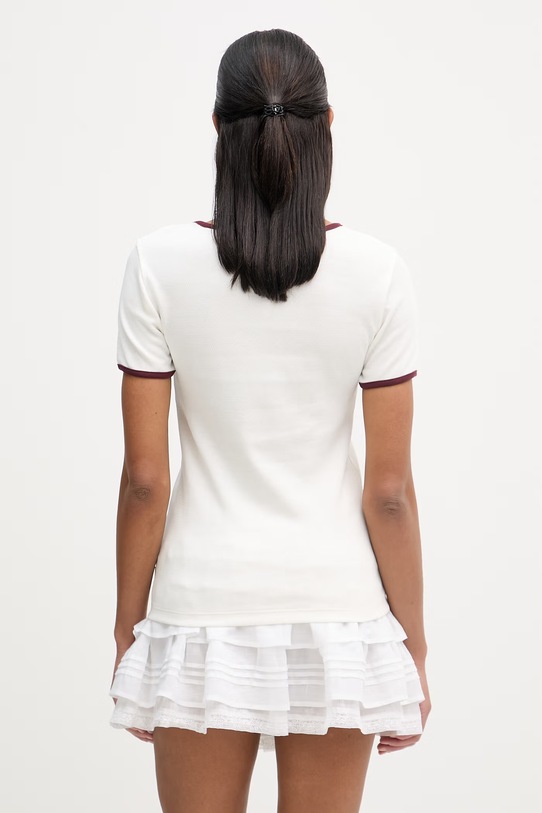 Odzież Marc O'Polo T-shirt damski bawełniany 5000009616 beżowy