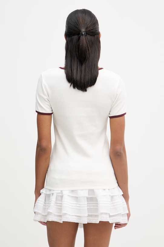 Odzież Marc O'Polo T-shirt damski bawełniany 5000009616 beżowy