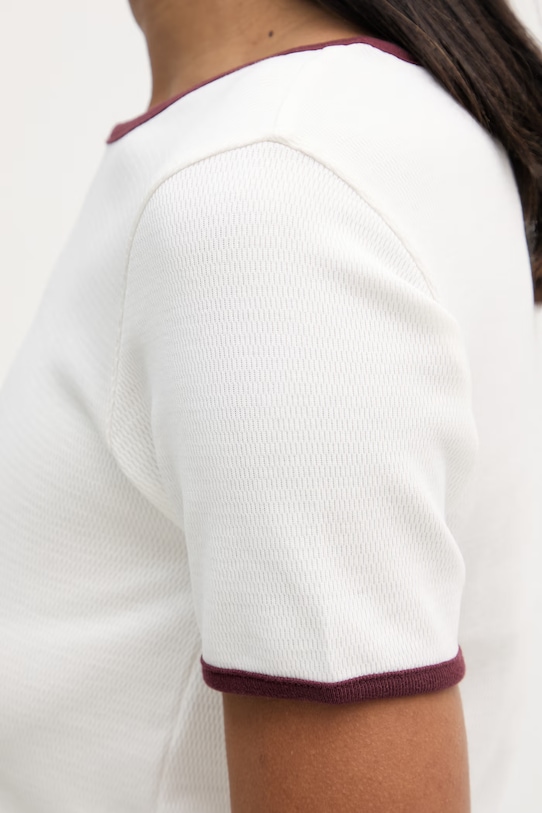 Marc O'Polo T-shirt damski bawełniany 5000009616 beżowy