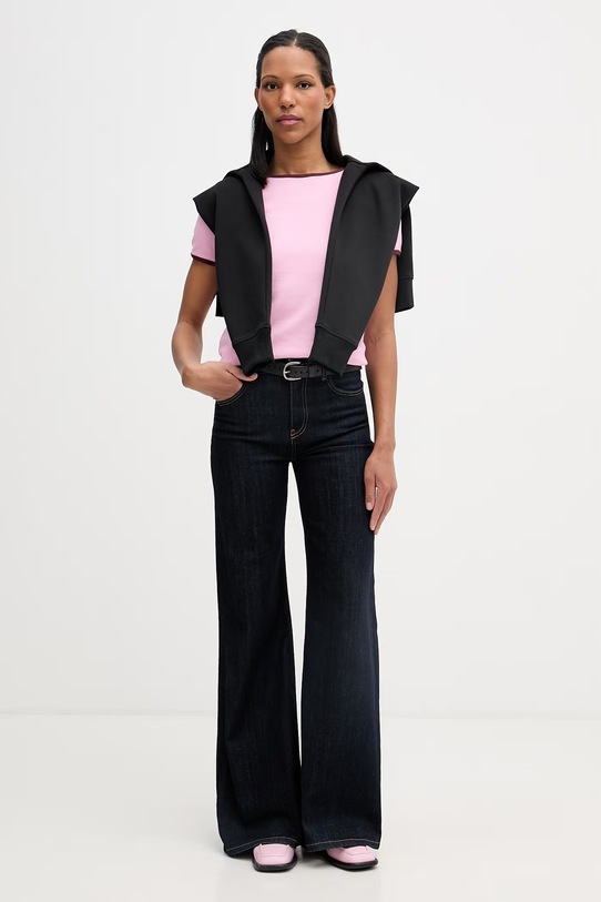 Marc O'Polo T-shirt damski bawełniany 5000009616 różowy SS26