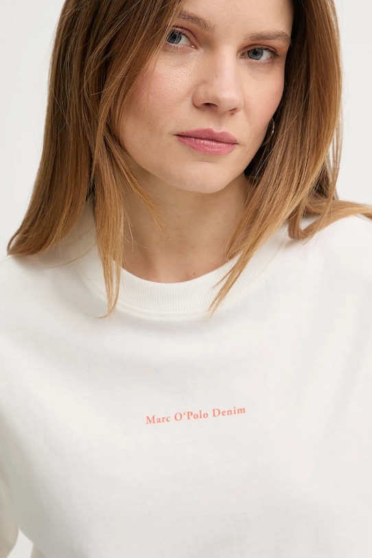 Marc O'Polo t-shirt bawełniany beżowy 5000010955