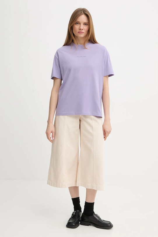 Marc O'Polo t-shirt bawełniany 5000010955 fioletowy SS26