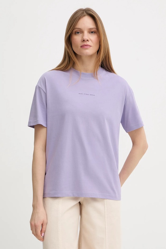 Odzież Marc O'Polo t-shirt bawełniany 5000010955 fioletowy