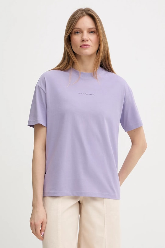 Odzież Marc O'Polo t-shirt bawełniany 5000010955 fioletowy