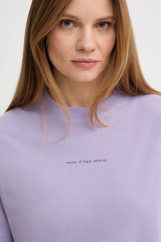 Marc O'Polo t-shirt bawełniany fioletowy 5000010955