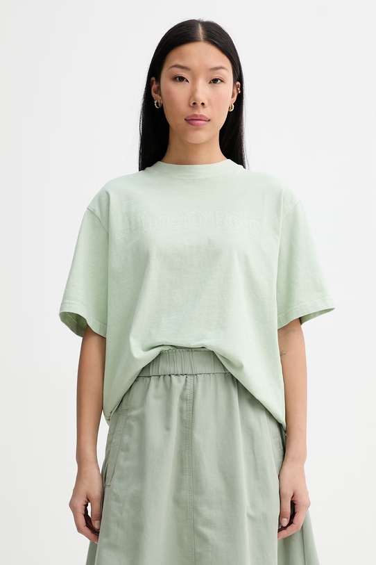 Marc O'Polo t-shirt női pamut zöld 5000013296