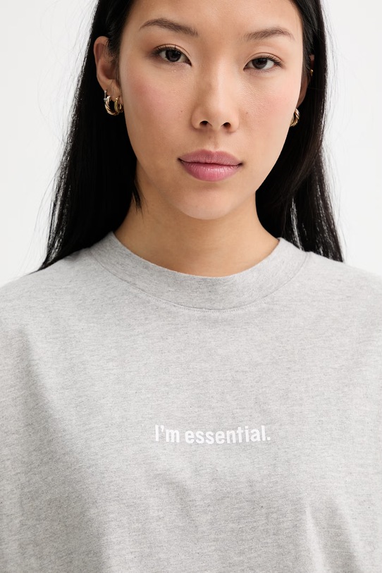 Marc O'Polo T-shirt damski bawełniany szary 5000013296