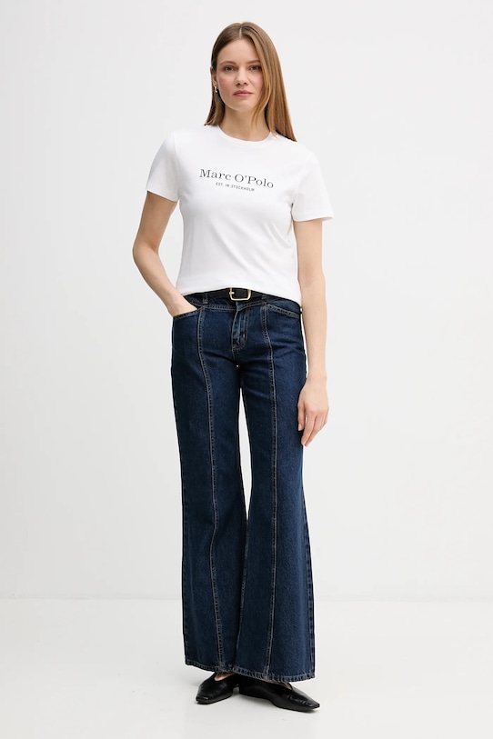 Marc O'Polo t-shirt bawełniany 5000013298 biały SS26