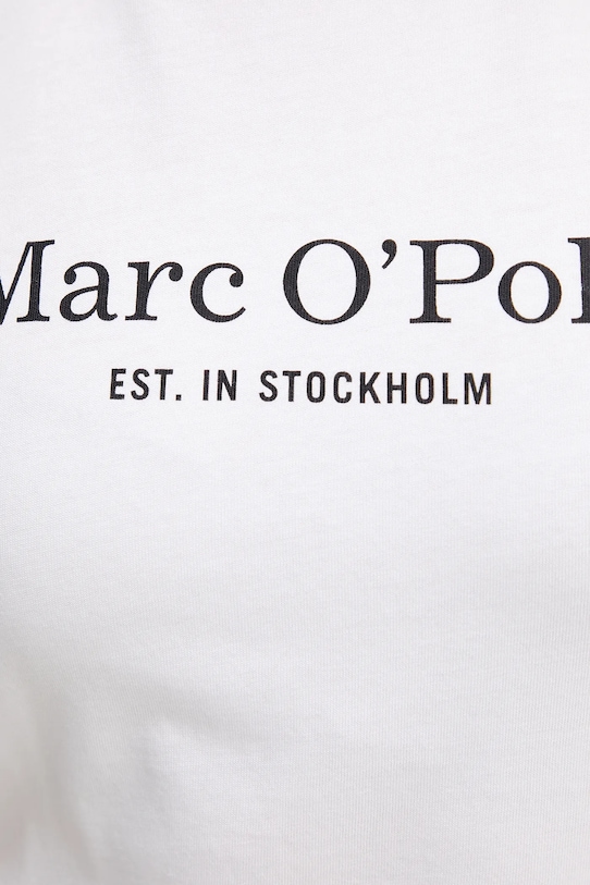 Bavlněné tričko Marc O'Polo 5000013298 bílá