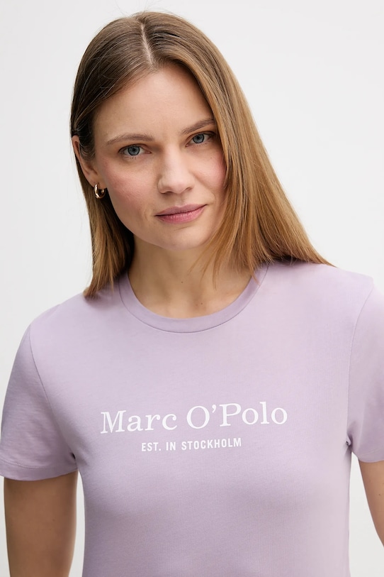 Bavlněné tričko Marc O'Polo fialová 5000013298