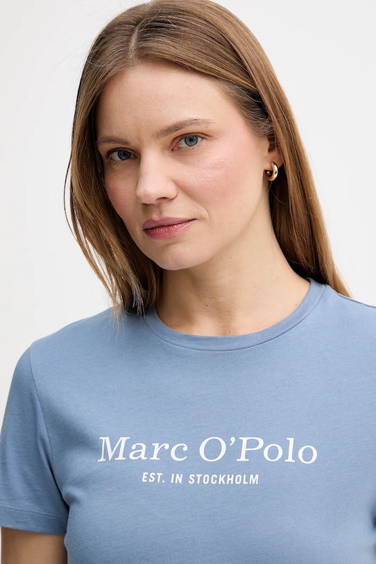 Памучна тениска Marc O'Polo син 5000013298
