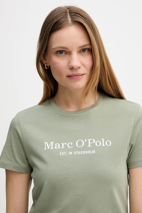 Marc O'Polo t-shirt bawełniany zielony 5000013298