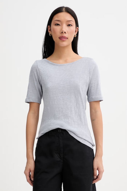 Marc O'Polo T-shirt damski bawełniany niebieski 5000013299