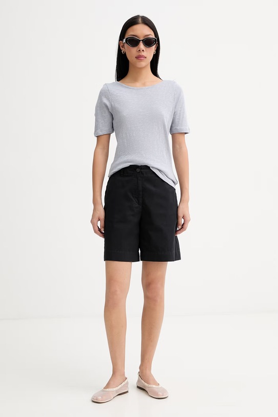 Marc O'Polo T-shirt damski bawełniany 5000013299 niebieski SS26