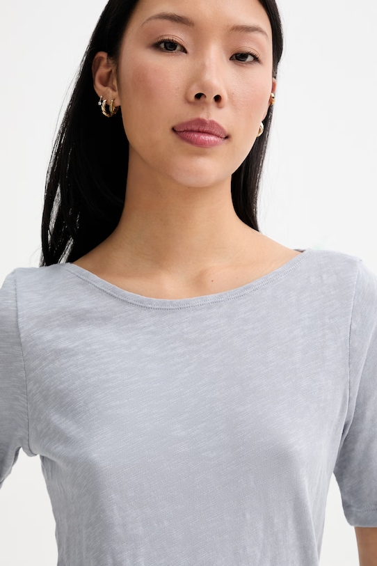 Marc O'Polo T-shirt damski bawełniany niebieski 5000013299