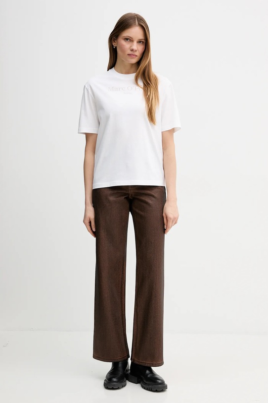 Marc O'Polo t-shirt bawełniany 5000013306 beżowy SS26