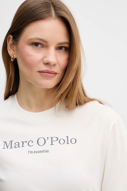 Marc O'Polo t-shirt bawełniany beżowy 5000013306