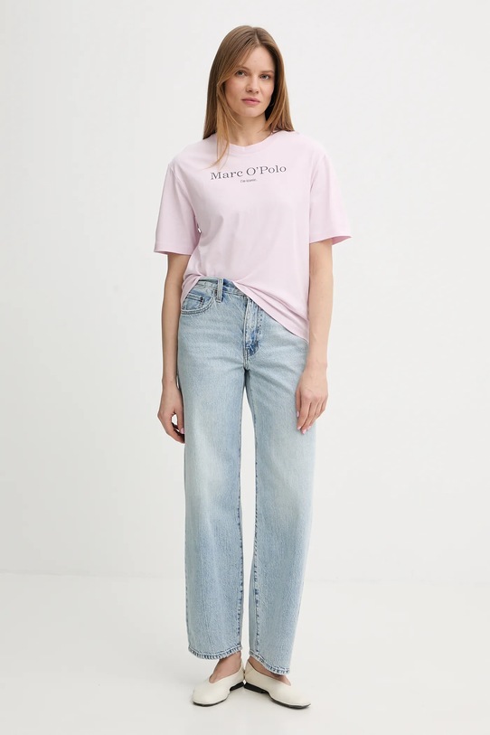 Marc O'Polo t-shirt bawełniany 5000013306 różowy SS26