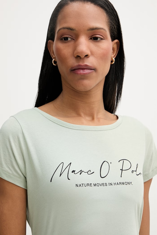 Дрехи Marc O'Polo тениска дамска от памук 5000013309 зелен