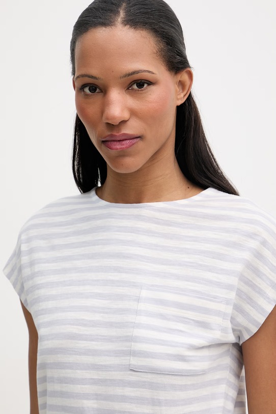 Marc O'Polo T-shirt damski bawełniany niebieski 5000013314