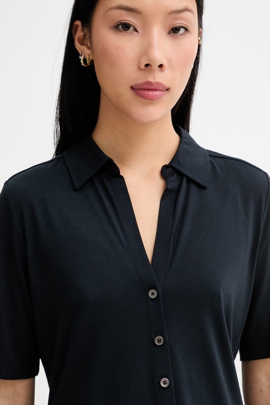 Marc O'Polo koszula damska z wiskozy granatowy 5000013317