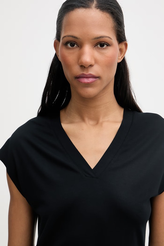 Marc O'Polo T-shirt basic damski bawełniany czarny 5000013325