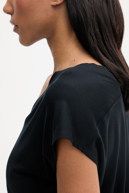 Marc O'Polo T-shirt basic damski bawełniany 5000013325 czarny