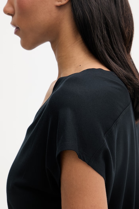 Marc O'Polo T-shirt basic damski bawełniany 5000013325 czarny