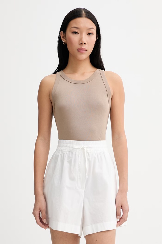 Marc O'Polo τοπ γυναικείο βαμβακερό μπεζ 5000013340